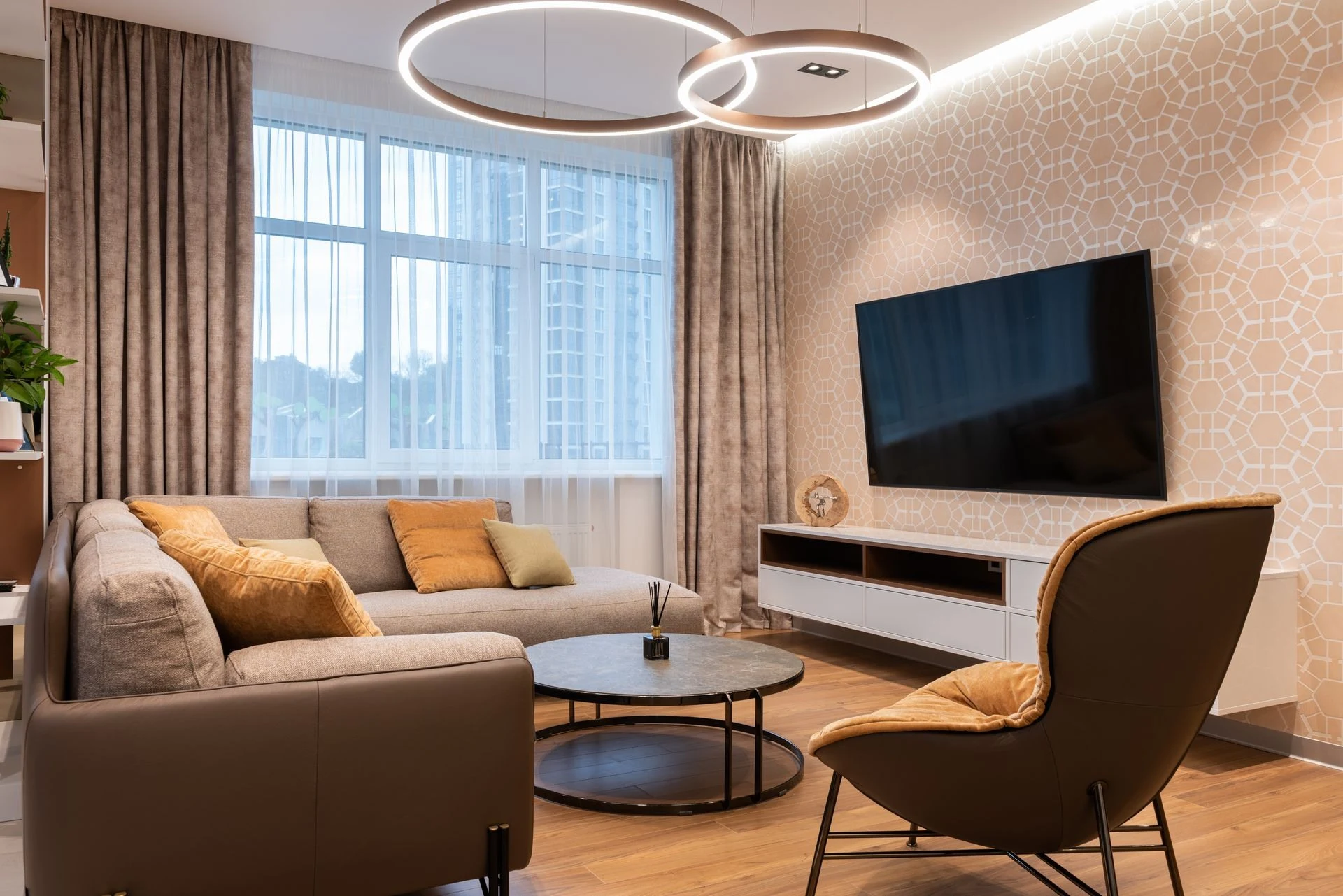 A comfortable furnished living space